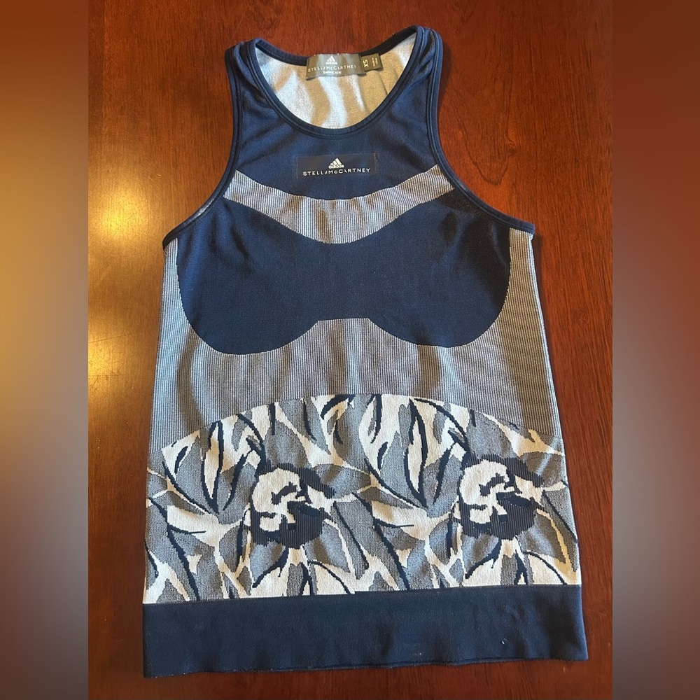 Adidas by Stella McCartney Court Seamless Tank Top Indigo Blue Women’s size XS